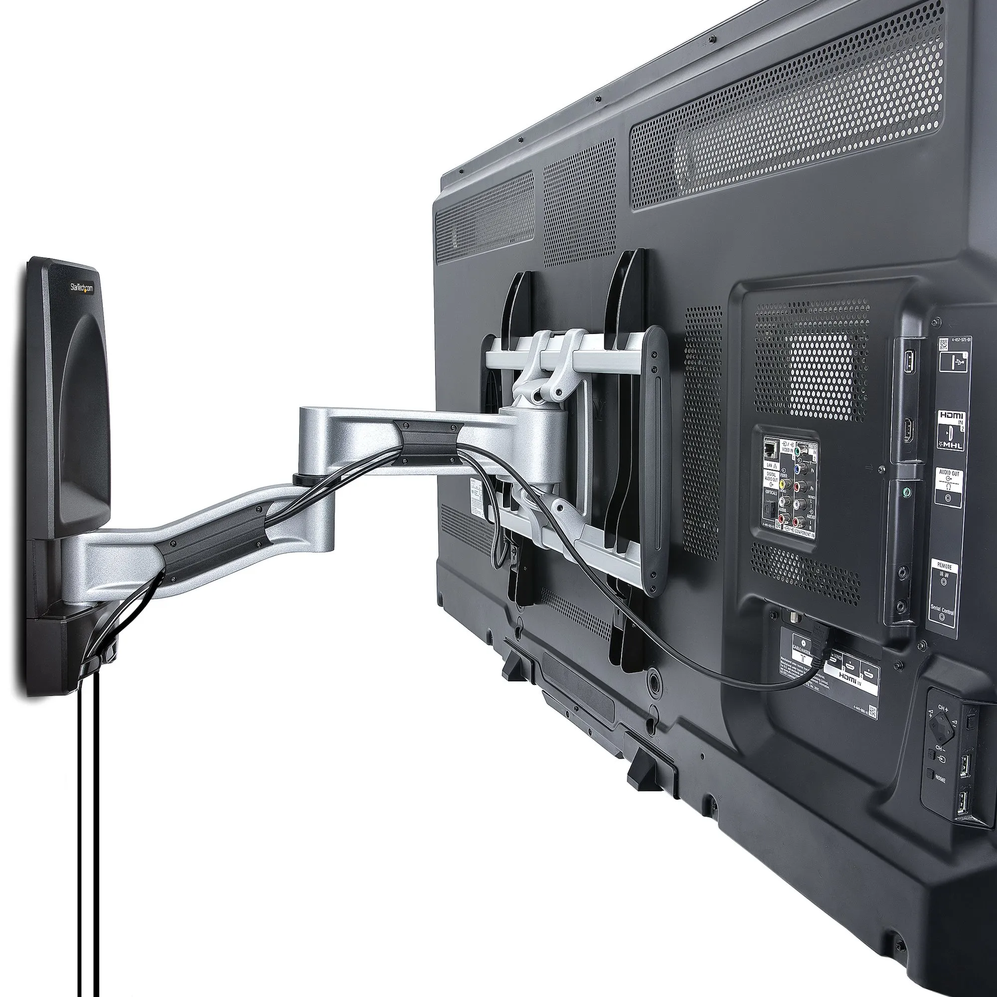 STARTECH.COM Articulating TV Wall Mount VESA Wall Mount TV Bracket for 65 inch/99lb/Curved TVs Corner Adjustable Low Profile Wall Mo