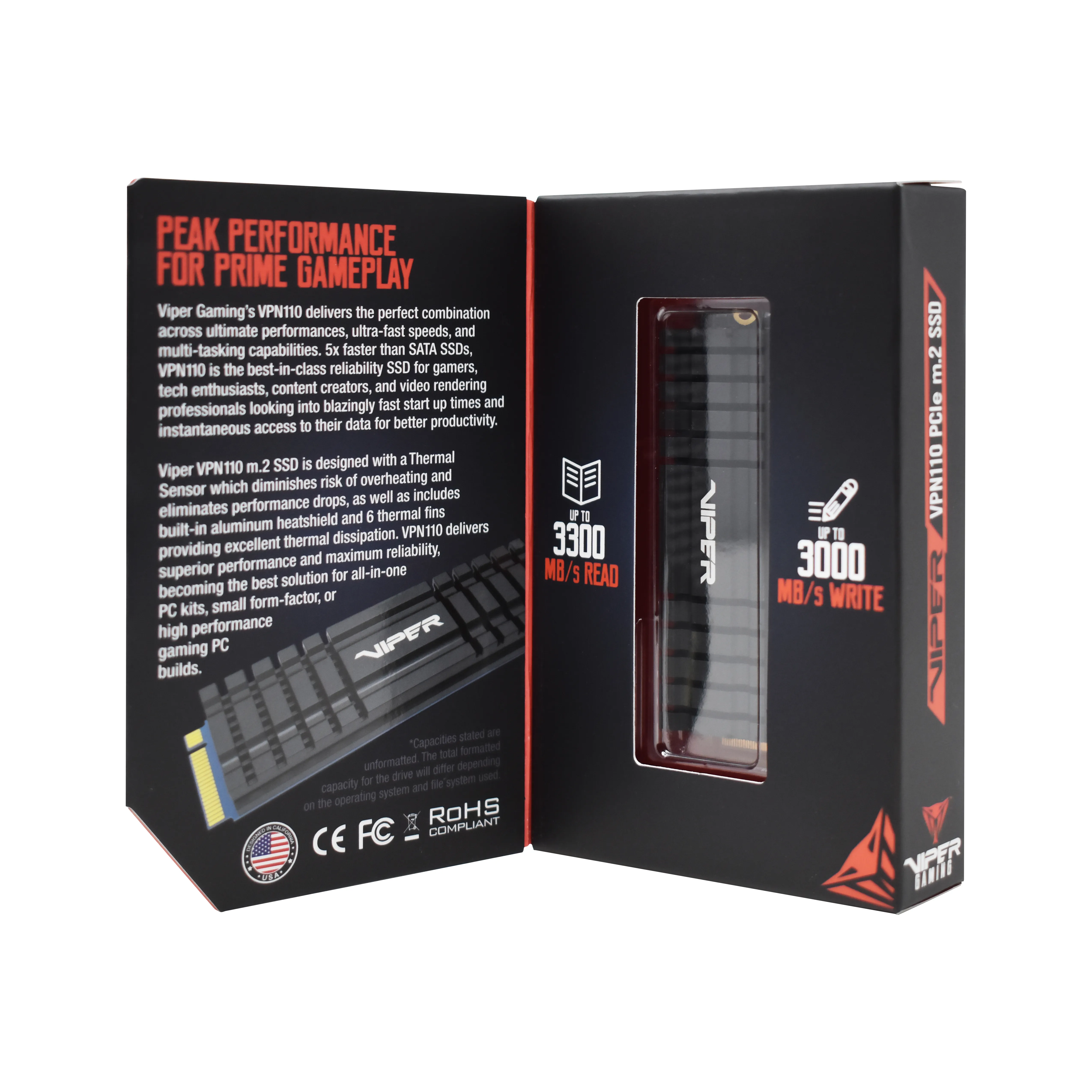 Patriot Viper VPN110 512GB, PCIe 3.0, M.2 - SSD Patriot Viper VPN110 512GB, PCIe 3.0, M.2 - SSD