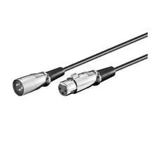 XLR M-F 3m 3-pol Black