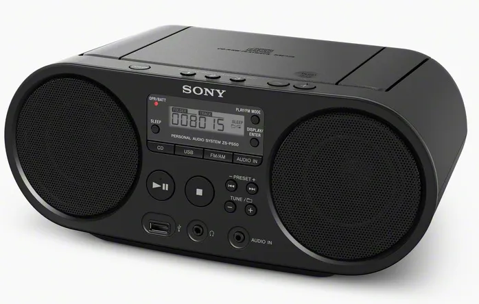 SONY ZSPS50B CD-Boombox USB black