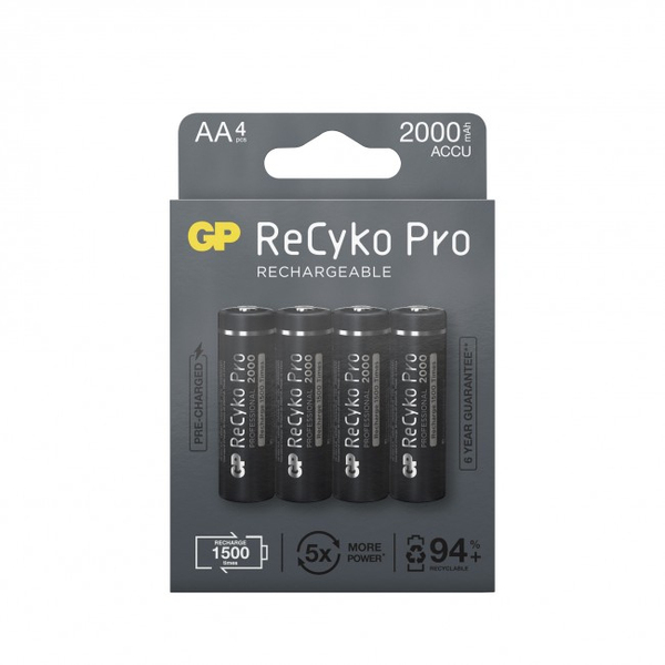 GP ReCyko Pro, AA 210AAHCB-2WB4, Rechargeable, 4-p