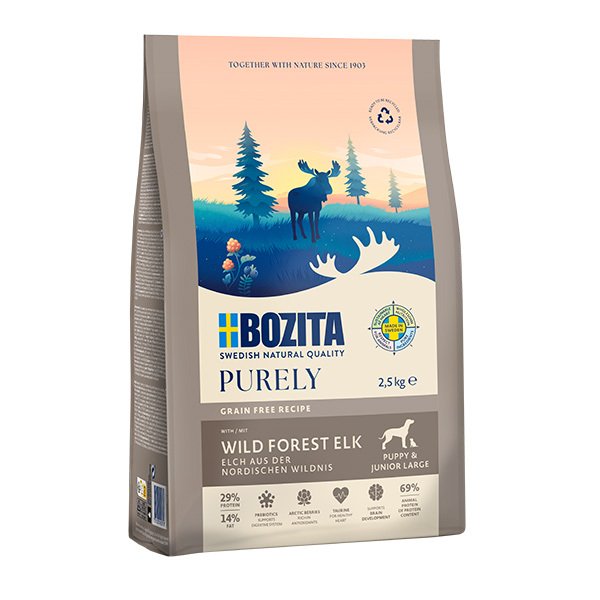 Bozita Purely Puppy &amp; Junior Elk with Chicken, Dry food for dogs, Grain Free, 11kg