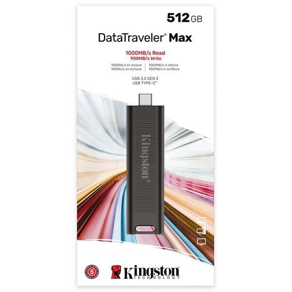 Kingston 512 Gt DataTraveler Max USB-C 3.2 Gen 2 -muistitikku