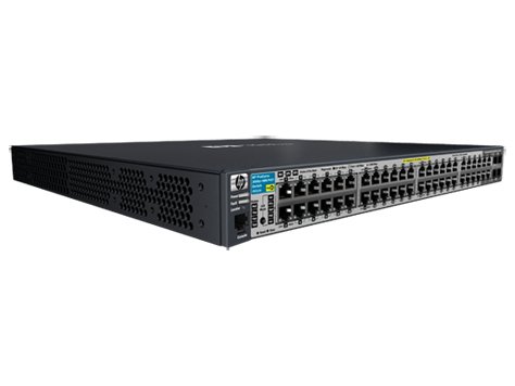 HPE 3500yl-48G-PoE+ Switch - 48 kpl 10/100/1000T PoE+ porttia joista 4 kpl minigbic Combo-porttia + 1 modulipaikka (vain J8694A). Layer 3 Static IP routing, RIP