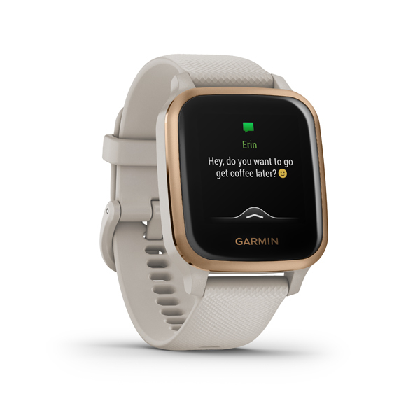 Garmin Venu SQ Music -&auml;lykello, Hiekka/Ruusukulta