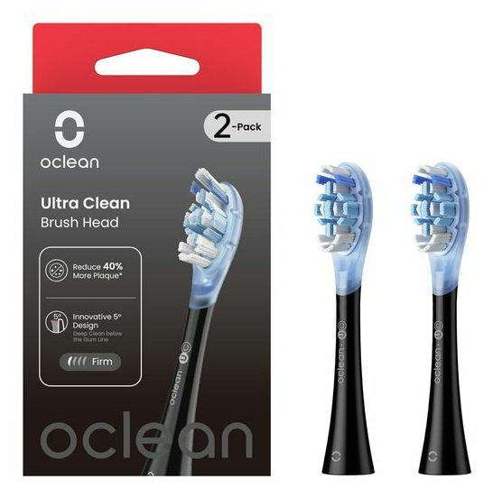 Oclean Ultra clean - brush head, 2 pcs, black