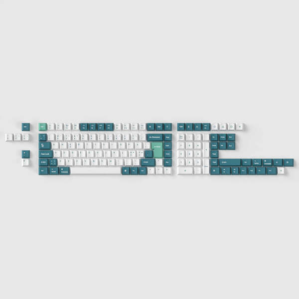 Keychron T63 ISO Nordic v&auml;risublimoitu PBT -n&auml;pp&auml;inhattusarja (Cherry-profiili) - Harmaa/Valkoinen/Minttu
