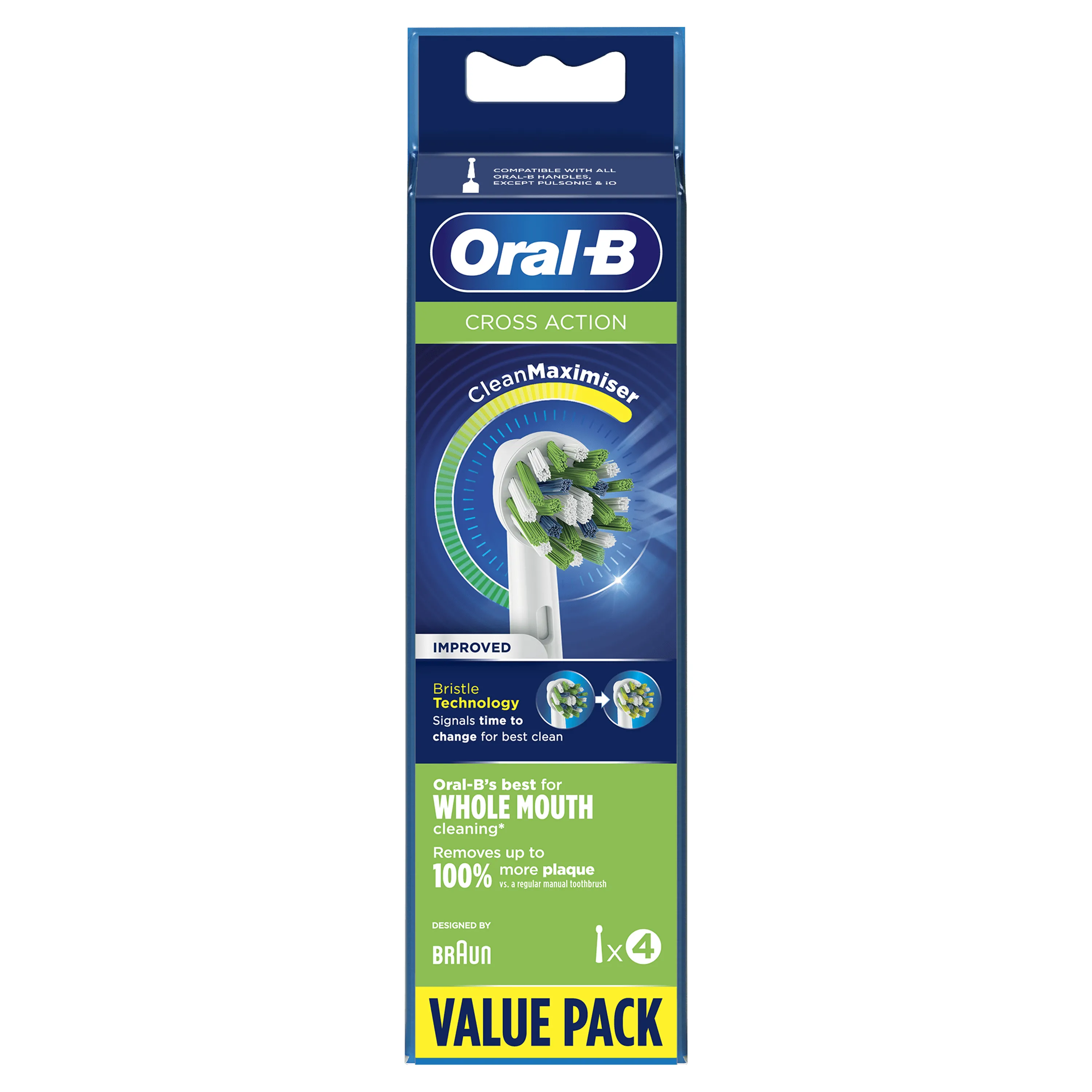 Oral-B CrossAction - brush head, 4 pcs