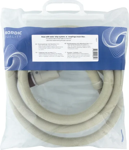 Nordic Quality Wash &amp; Dry Aquastop T&auml;ytt&ouml;letku 60bar/90&deg;C, 2,5m
