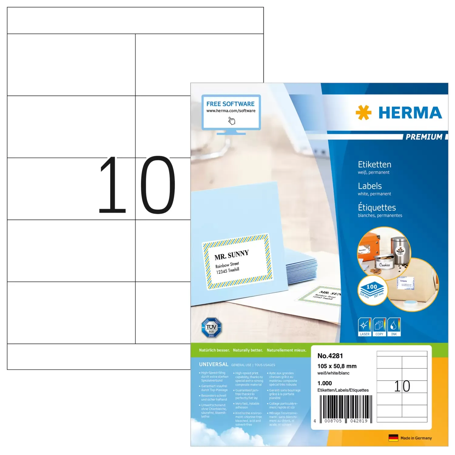 Herma label Premium 105x50,8 (1000)