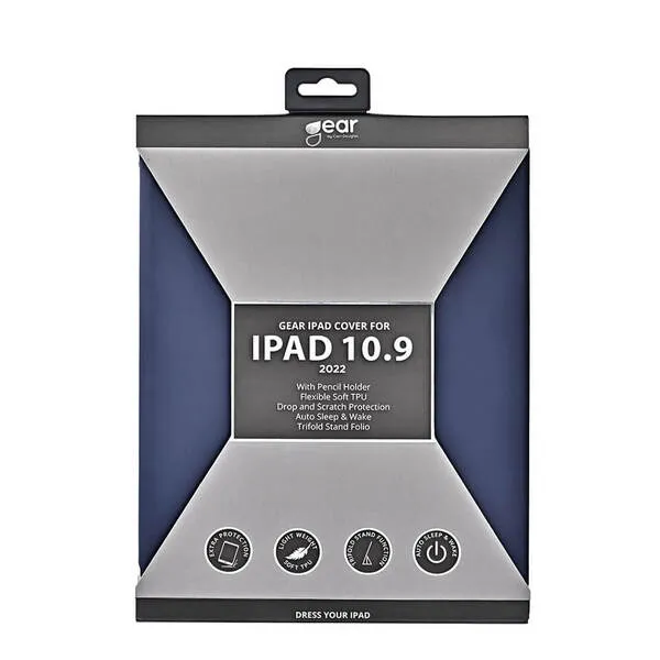 GEAR Tablet Cover Pencilpocket Dark Blue - iPad 10,9" 10th Gen 2022
