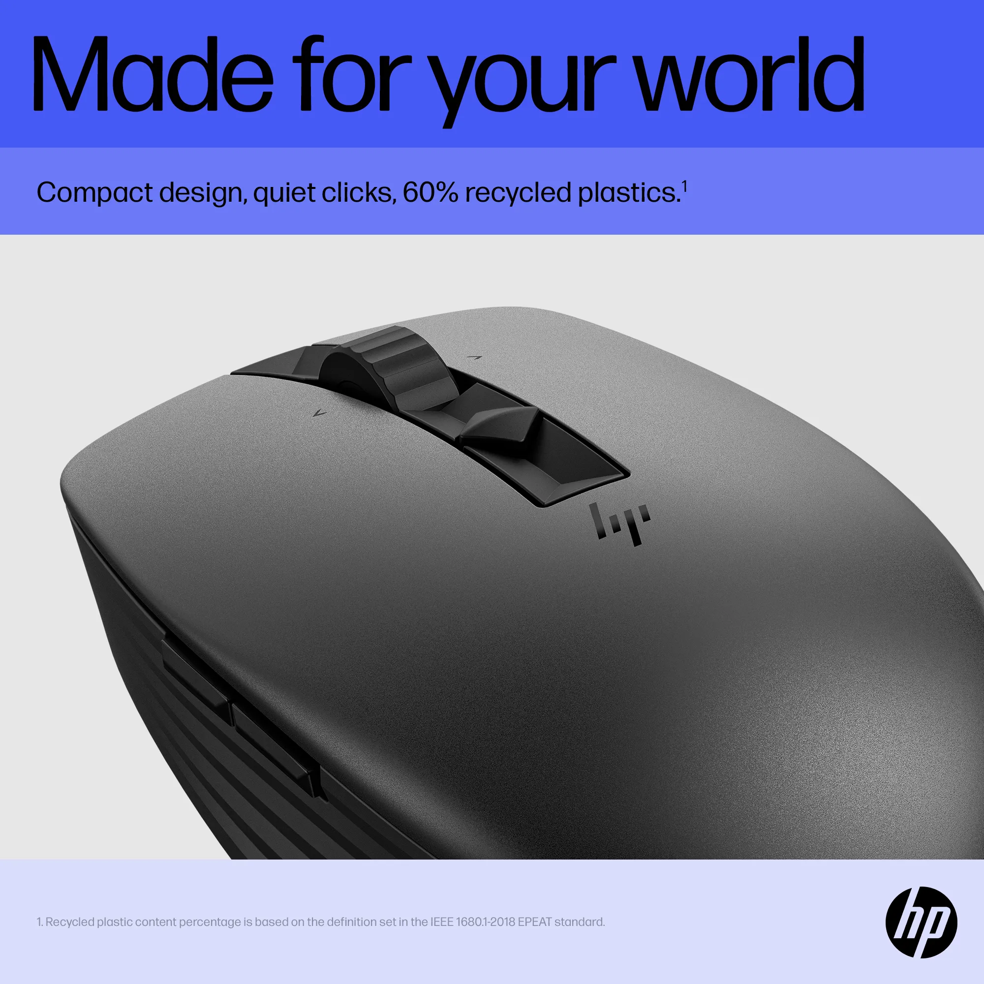 HP 715 Rechargeable Multi-Device Mouse - mouse, Black