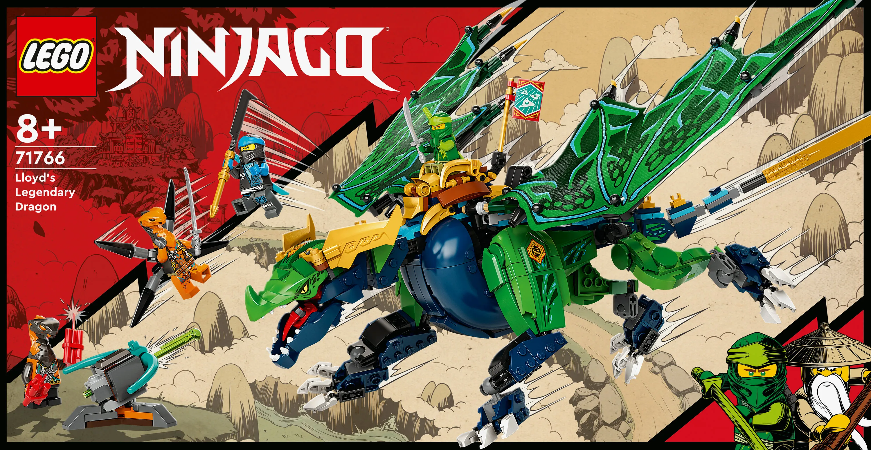 Lego Ninjago -Lloydin legendaarinen lohik&auml;&auml;rme 71766