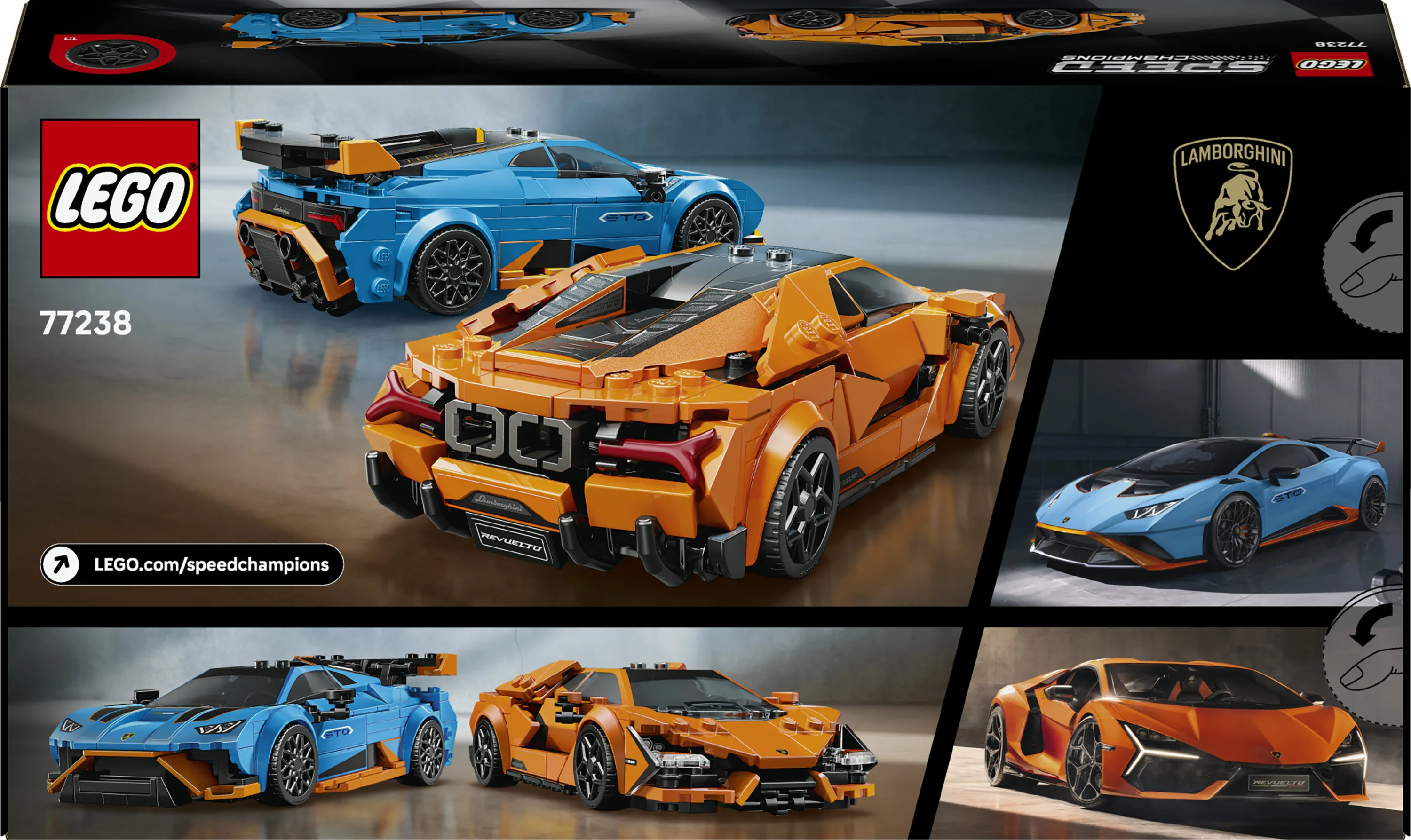 LEGO Speed Champions Lamborghini Revuelto ja Hurac&aacute;n STO 77238