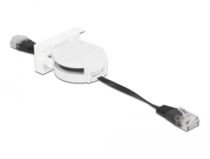 Delock Easy 45 Module Network Retractable Cable RJ45 Cat.5e black