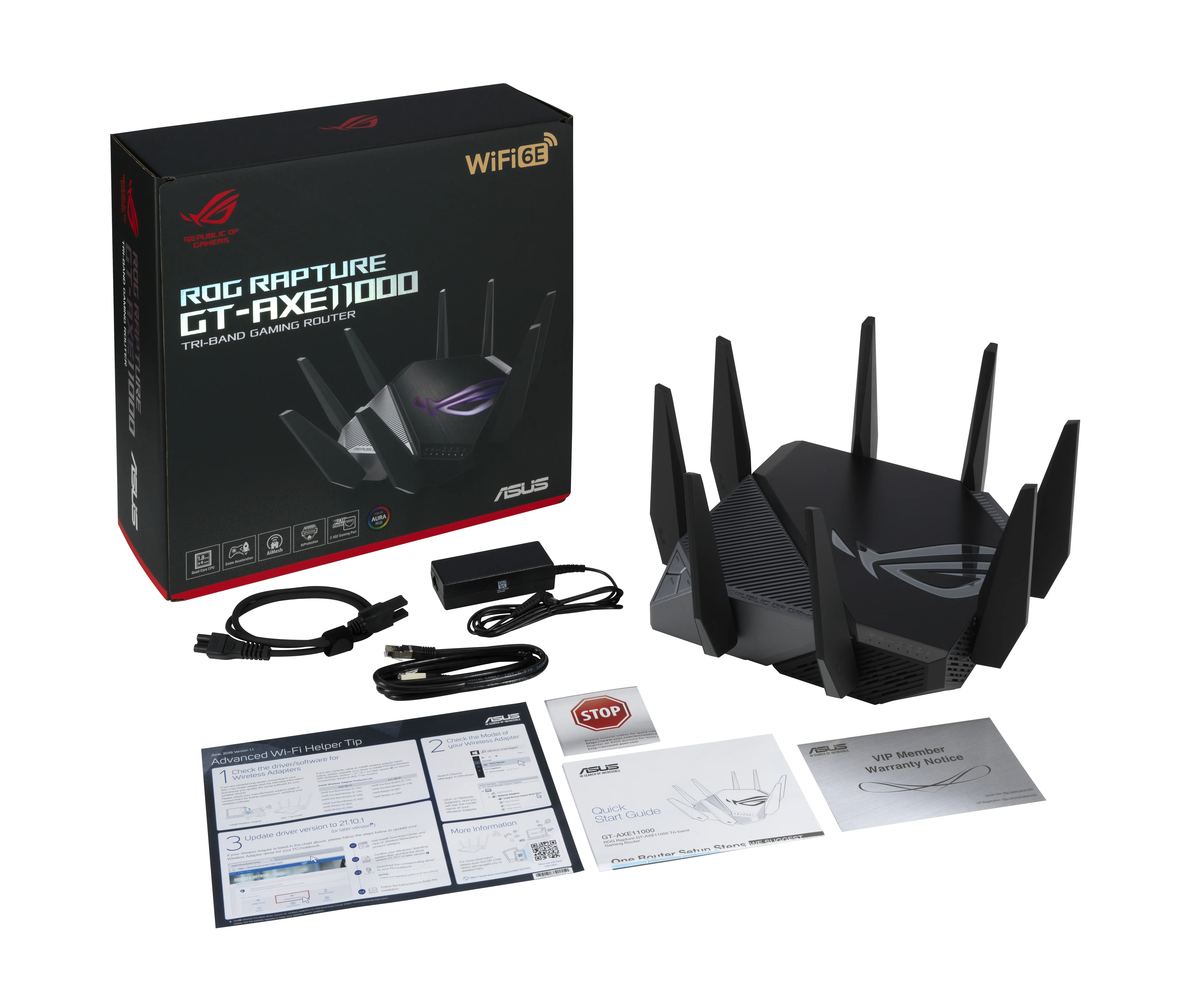 Asus GT-AXE11000 Tri-band (2.4 GHz / 5 GHz / 6 GHz) - Wi-Fi 6 router