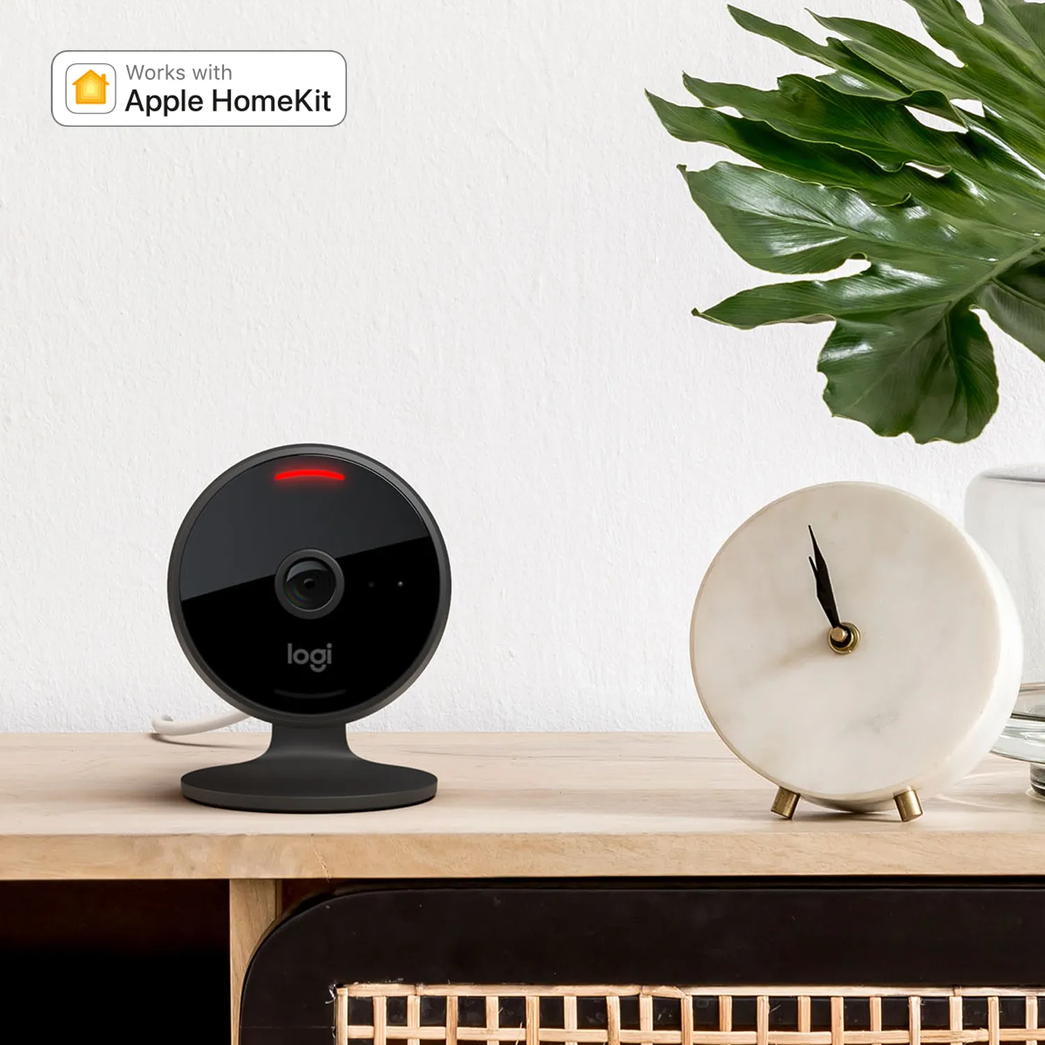 Logitech Circle View Camera, HomeKit -valvontakamera, grafiitti