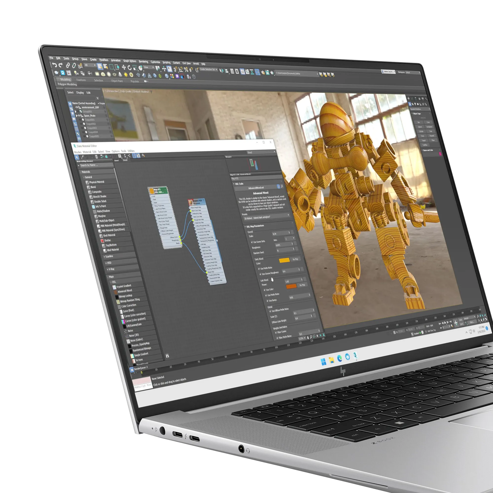HP ZBook Studio G11 16" Ultra 9 185H, 64 Gt, 1 Tt, RTX 3000 Ada, Win 11 Pro -kannettava, hopea