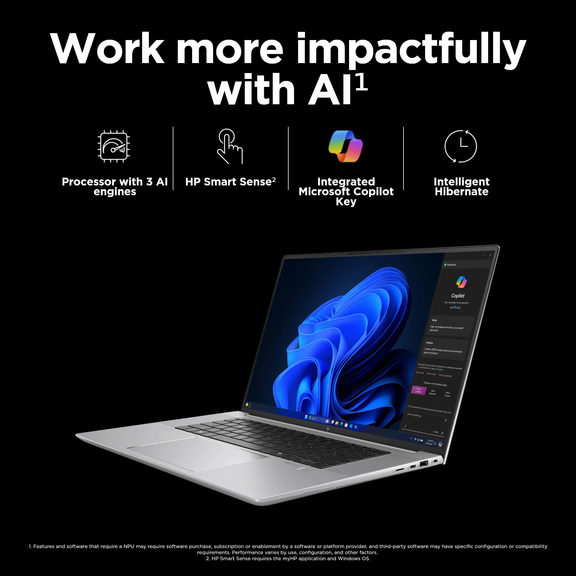 HP ZBook Studio G11 16" Ultra 9 185H, 64 Gt, 1 Tt, RTX 3000 Ada, Win 11 Pro -kannettava, hopea