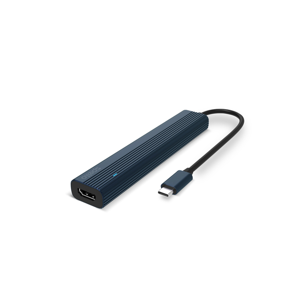 Spello USB-C Hub Slim 7in1 | 100W USB-C PD, 3 × USB-A, HDMI, SD/TF Card Slot | Midnight Color | All ports in one
