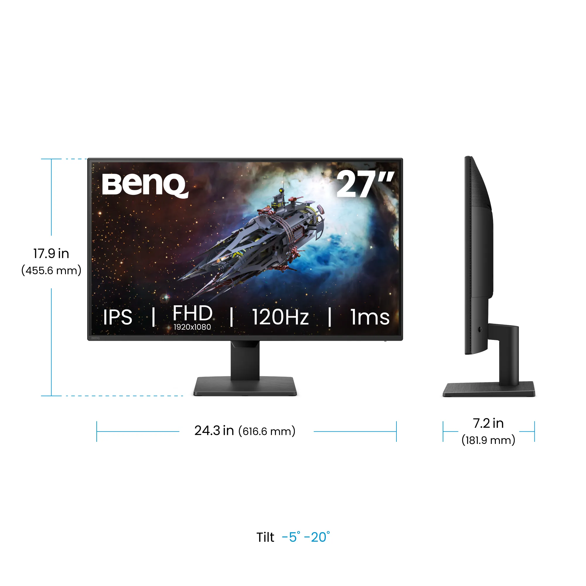 BenQ GW2790P 27" Full HD, IPS sk&auml;rm med 120 Hz