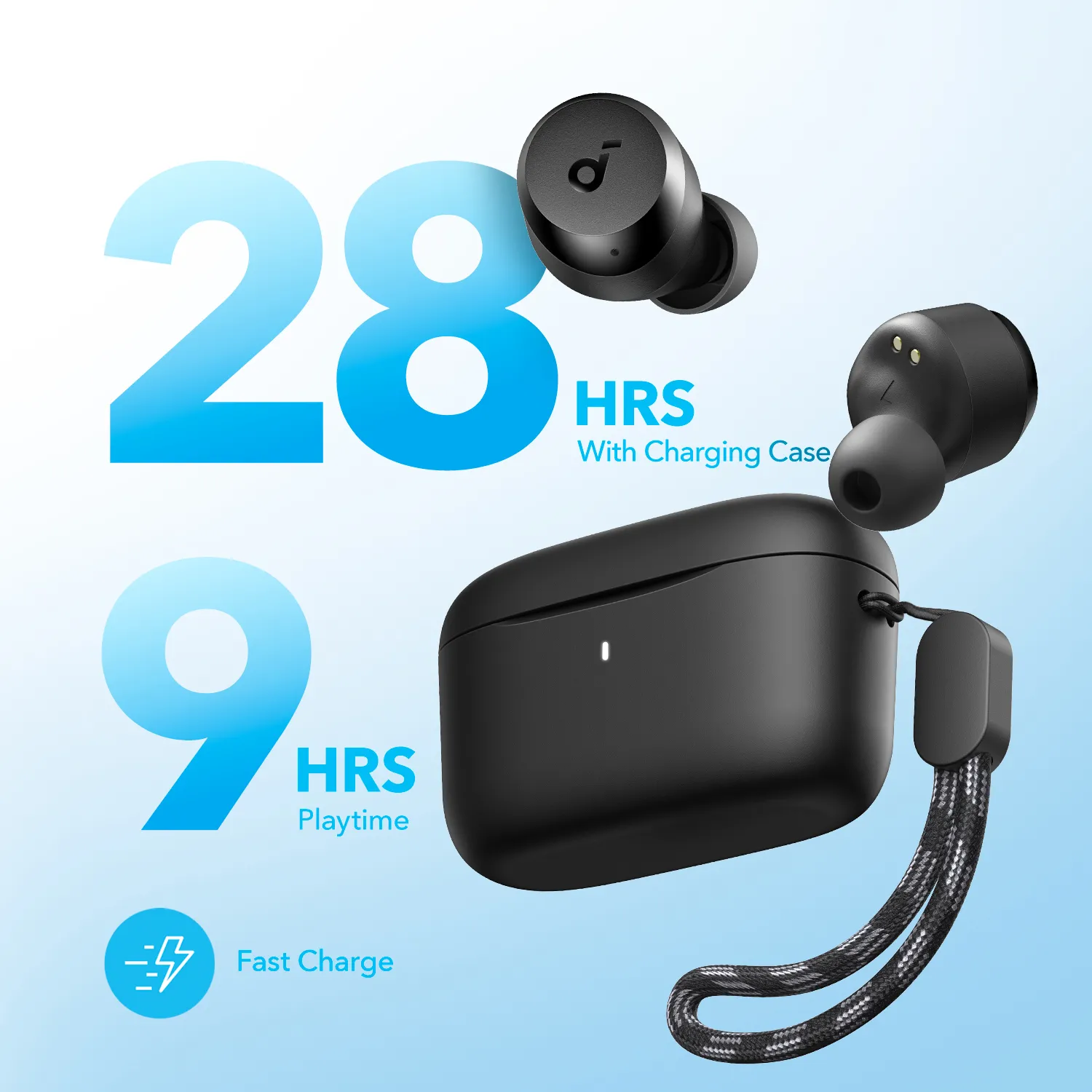 Anker Soundcore A25i -langattomat nappikuulokkeet, musta