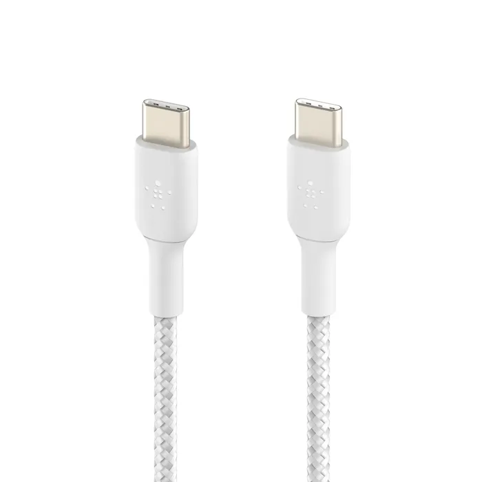 Belkin BoostCharge Braided USB-C - USB-C  - cable, 0.15m, White