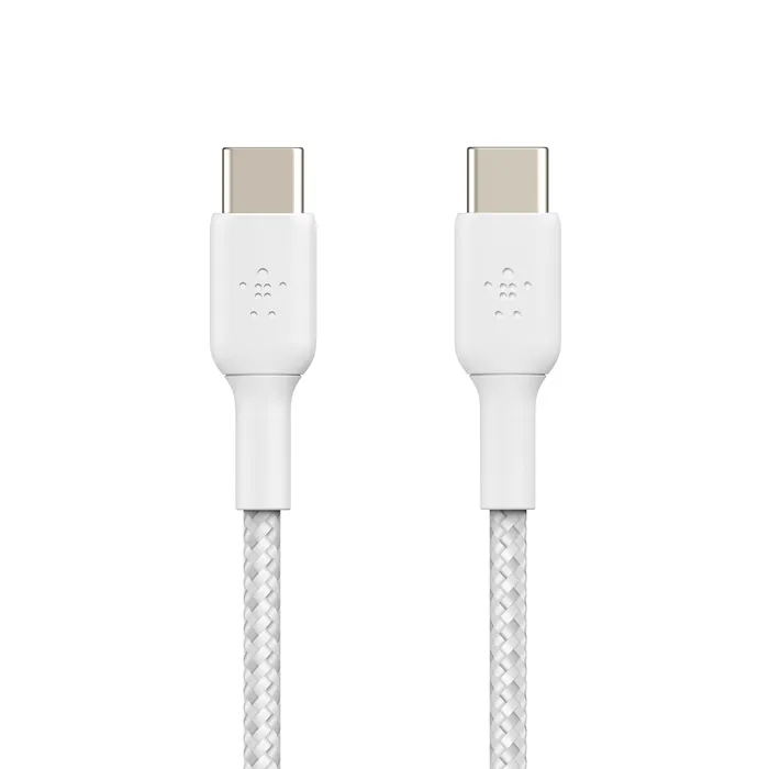 Belkin BoostCharge Braided USB-C - USB-C  - cable, 0.15m, White