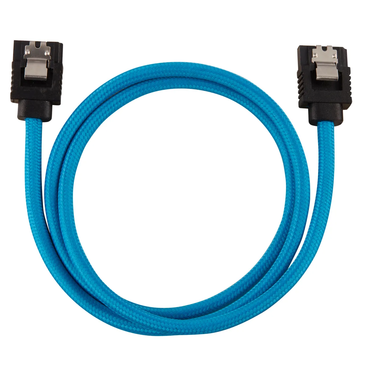 CORSAIR Premium Sleeved SATA Data Cable Set with Straight Connectors Blue 60cm