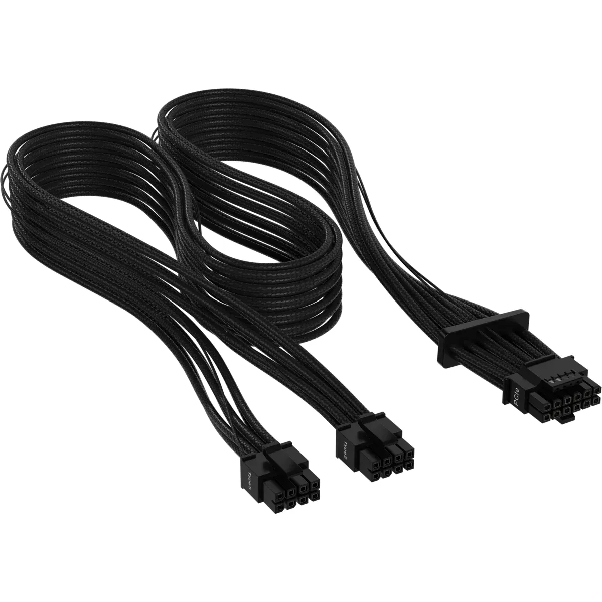 Corsair Premium Individually Sleeved 12+4pin PCIe Gen 5 12VHPWR 600W cable, Type 5 (Generation 4), BLACK
