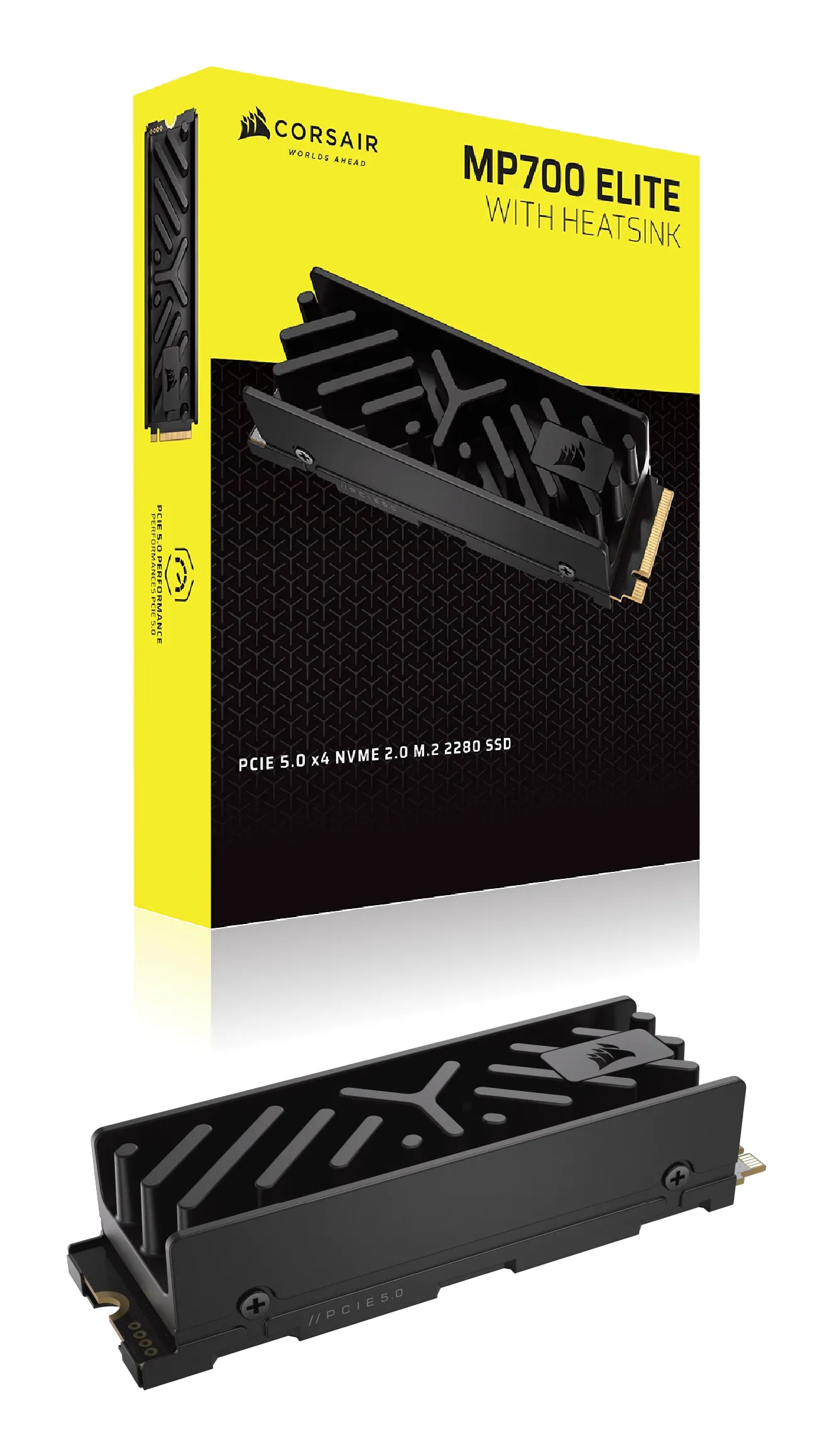 CORSAIR MP700 ELITE with Heatsink 2TB M.2 NVMe PCIe Gen. 5 x4 SSD