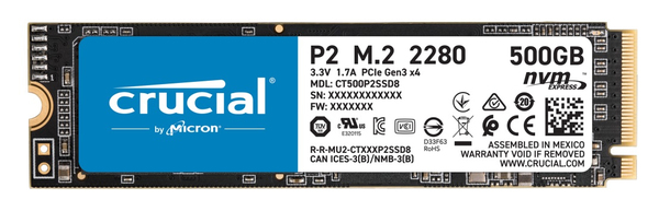 Crucial P2 500GB M.2 NVMe SSD