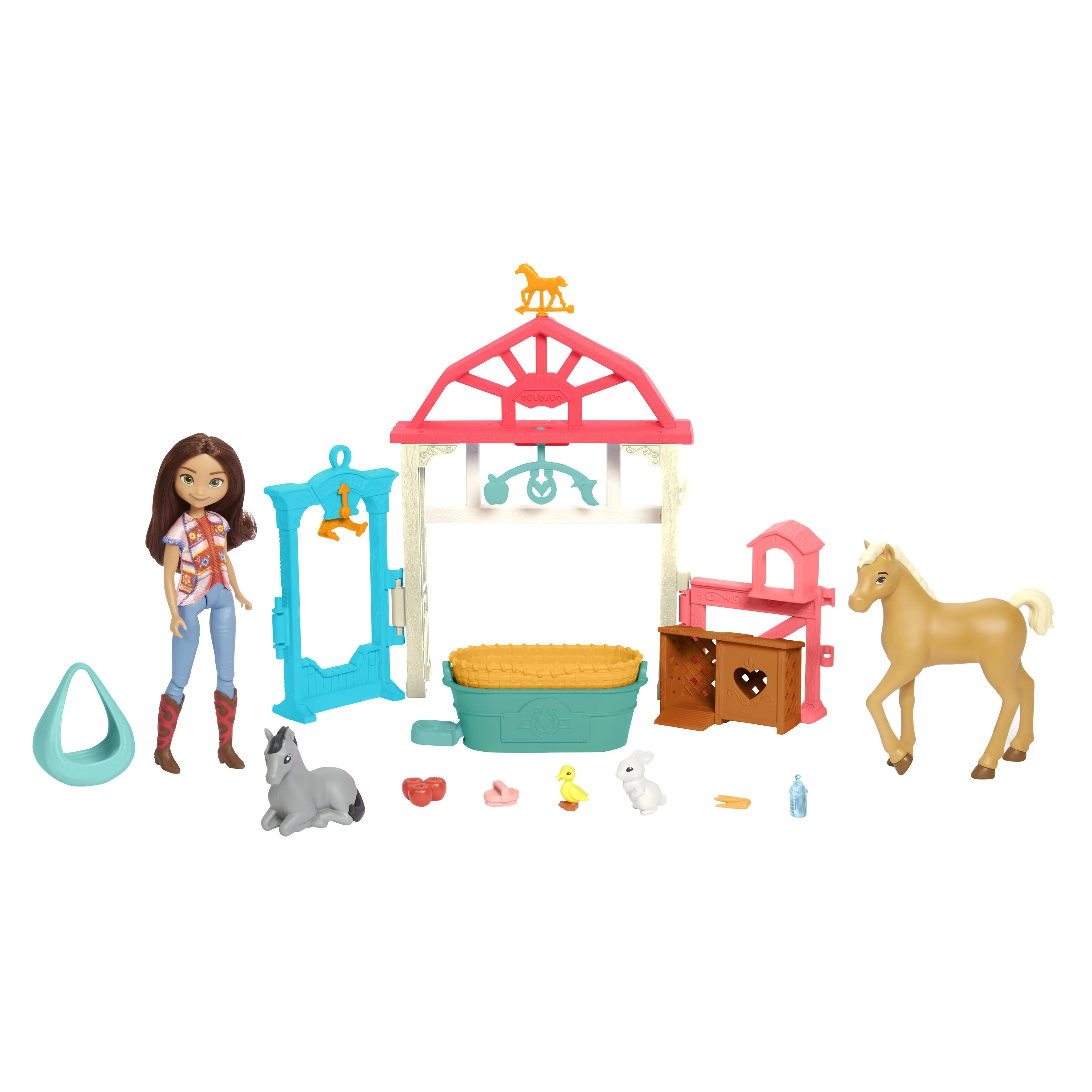 Mattel Spirit Luckys Baby Animal Care Station With Pony &amp; Foal Doll