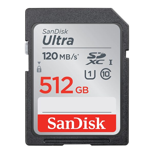 SanDisk 512 GB SDXC UHS-I Class 10 U1 V10 kort