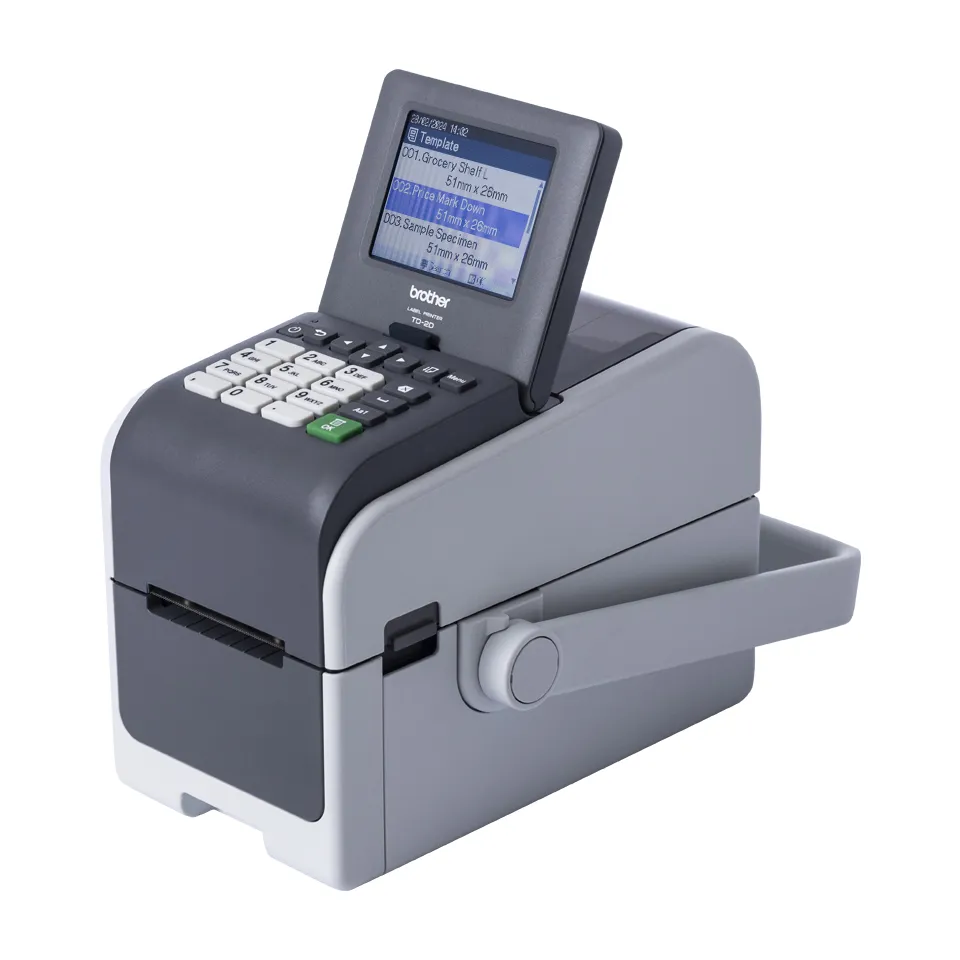 TD-2350DSAH300 2-inch printer 300dpi/Displ./Handle (USB/LAN/