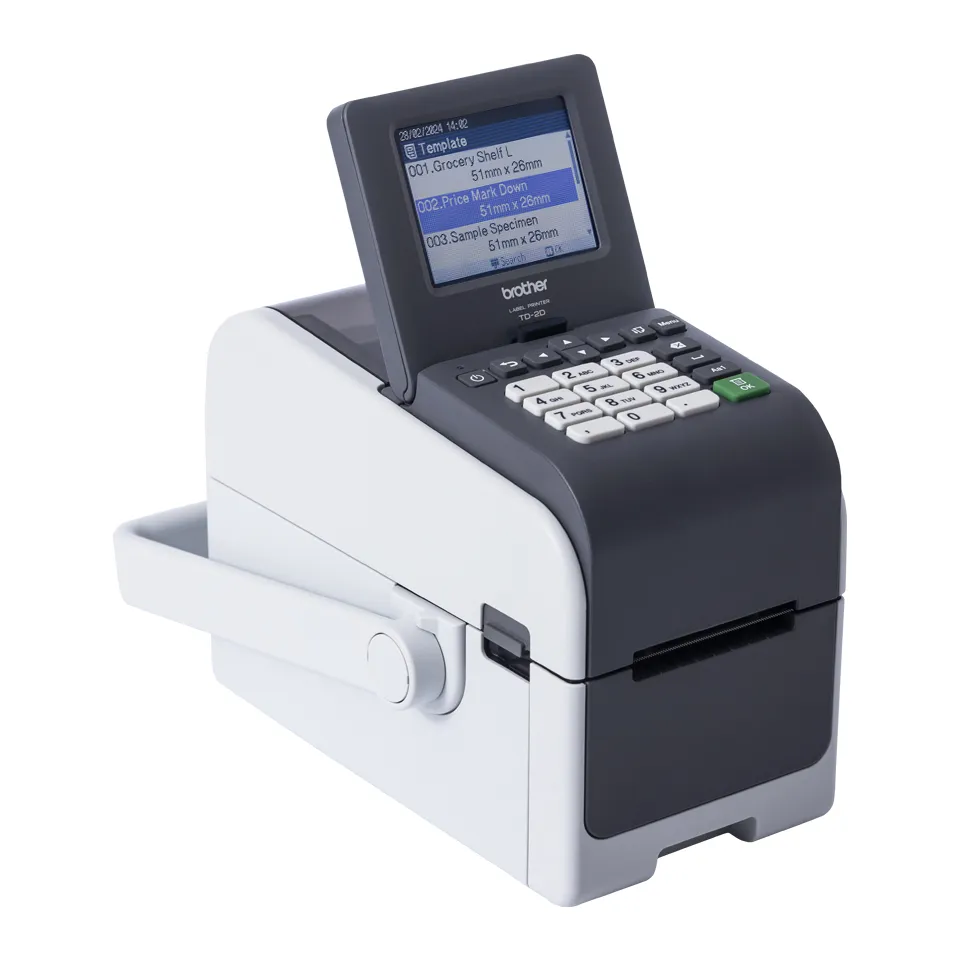TD-2350DSAH300 2-inch printer 300dpi/Displ./Handle (USB/LAN/