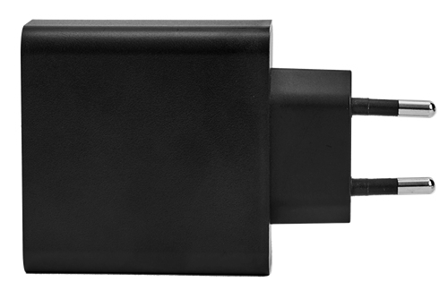 DELTACO USB wall charger, 1x USB-C PD 18 W, 1x USB-A 18 W, 36 W, black