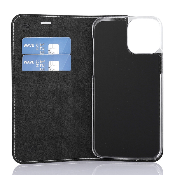 Wave Book Case, iPhone 12 / 12 Pro -suojakotelo, Ruusukulta