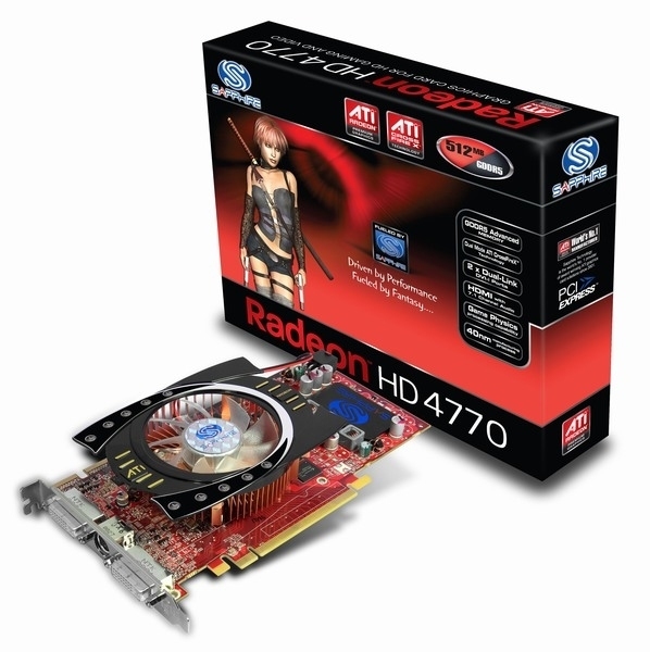 SAPPHIRE HD 4770 PCIE 512MB GDDR-5 2XDVI