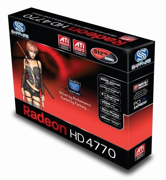 SAPPHIRE HD 4770 PCIE 512MB GDDR-5 2XDVI