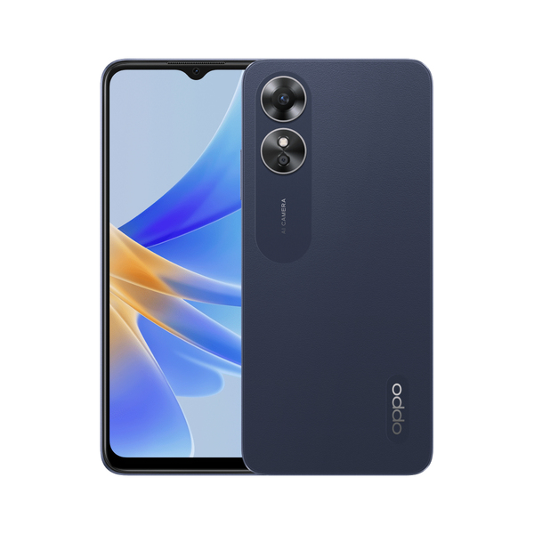 Oppo A17 64/4 Gt -Android-puhelin, Musta