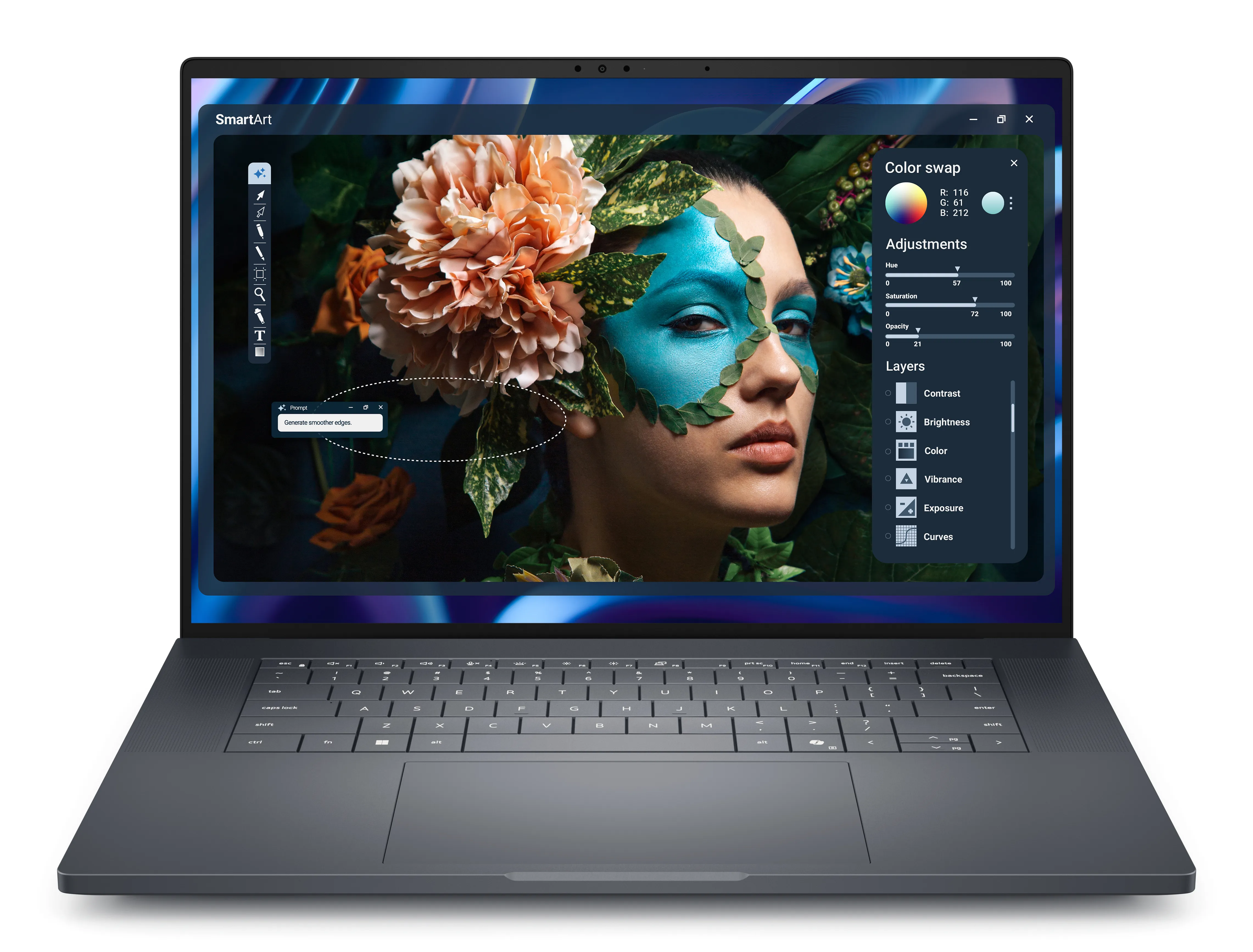 Dell Pro Precision 7 16" Ultra 9 386H, 64 Gt, 1 Tt, RTX PRO 3000, Win 11 Pro -kannettava, harmaa