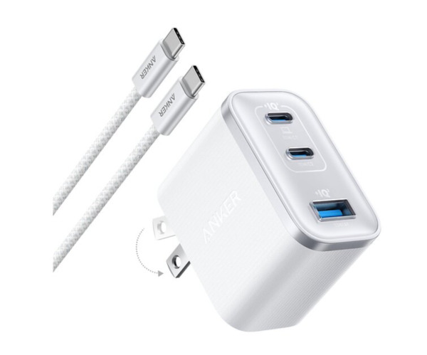 Anker Nano Charger 70W - V&auml;ggladdare, vit