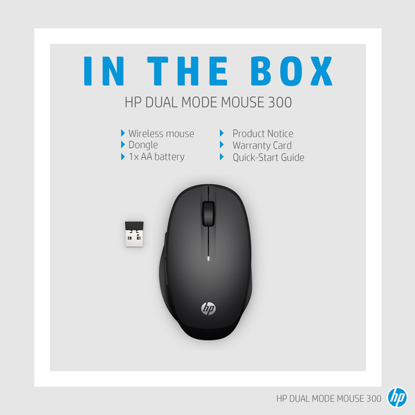 HP Dual Mode Black Mouse