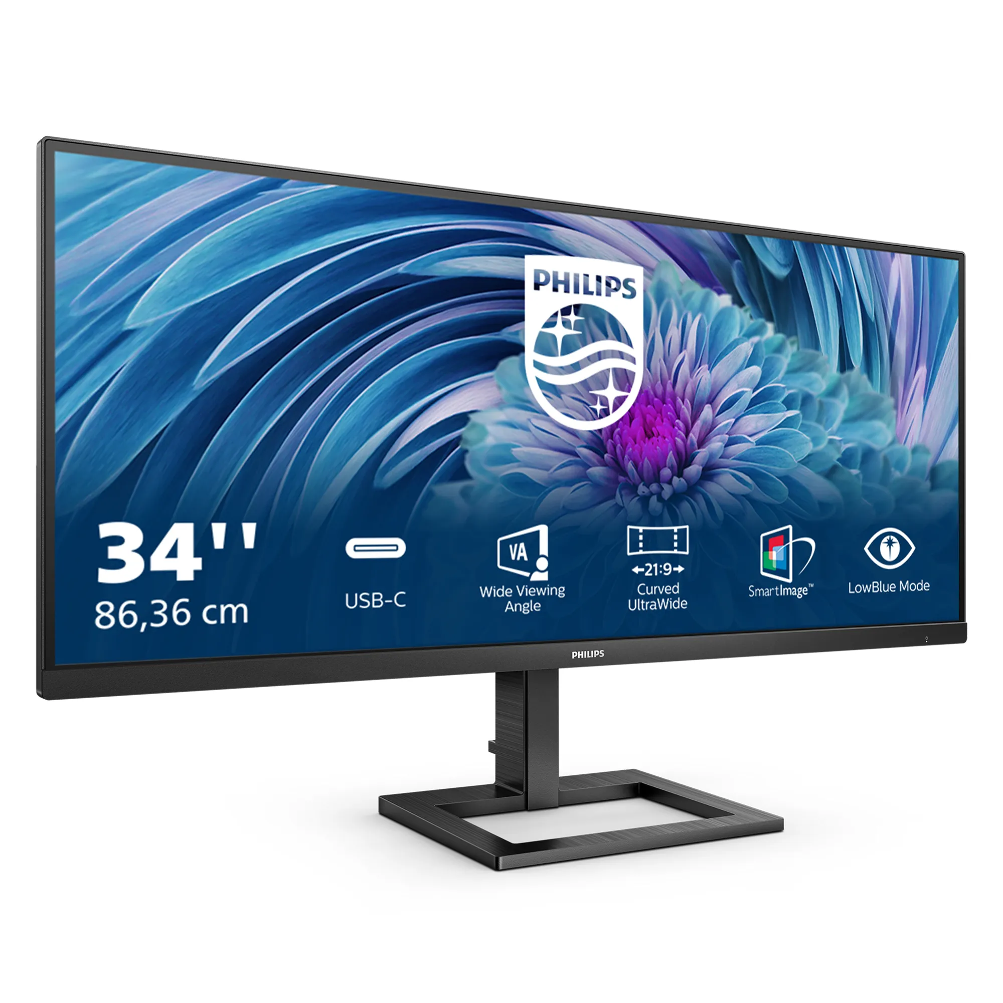 Philips 346E2LAE. 34" 3440x1440pxl, 100Hz, USB-C, VA - monitor