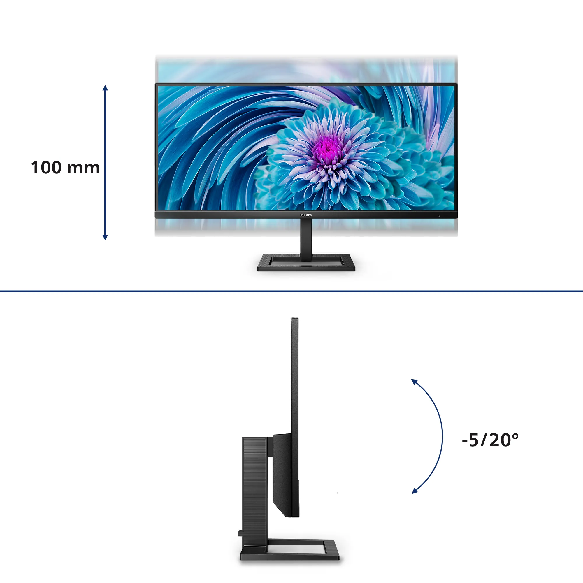 Philips 346E2LAE. 34&quot; 3440x1440pxl, 100Hz, USB-C, VA - monitor