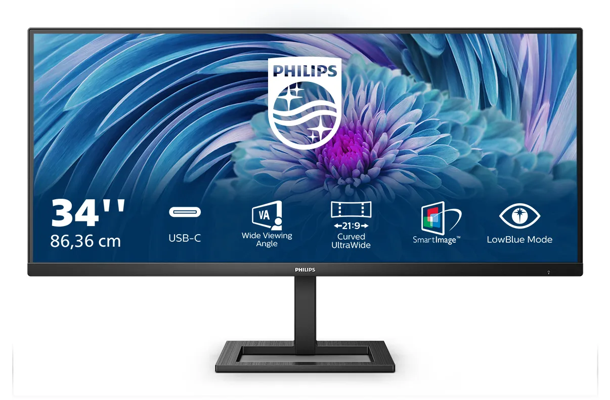 Philips 346E2LAE. 34" 3440x1440pxl, 100Hz, USB-C, VA - monitor