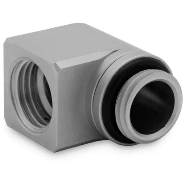 EKWB EK-Quantum Torque Micro Rotary 90&deg; - Satin Titanium, connection (titanium)