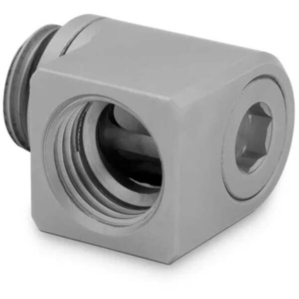 EKWB EK-Quantum Torque Micro Rotary 90&deg; - Satin Titanium, connection (titanium)