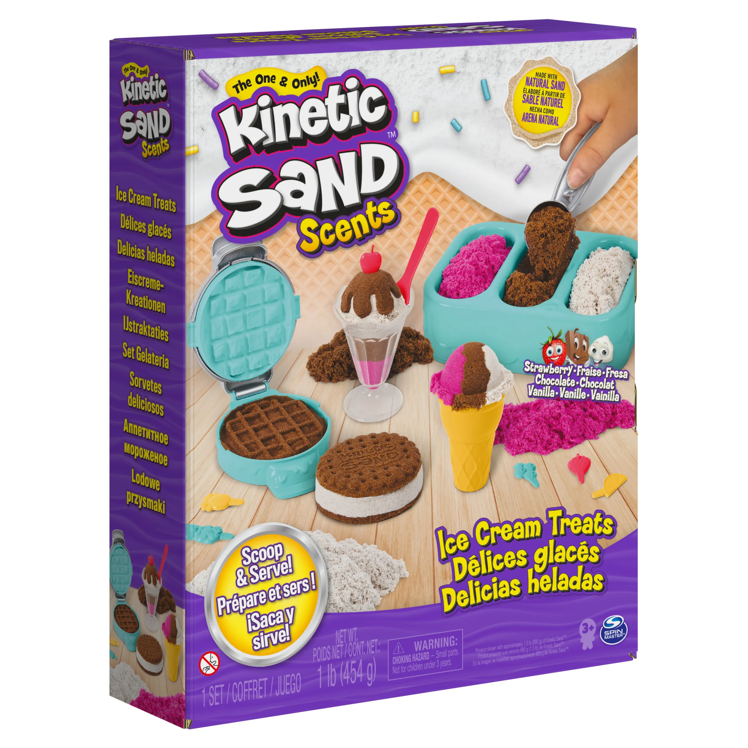 Spin Master Kinetic Sand - ice cream set with scented sand, play sand (510 grams)